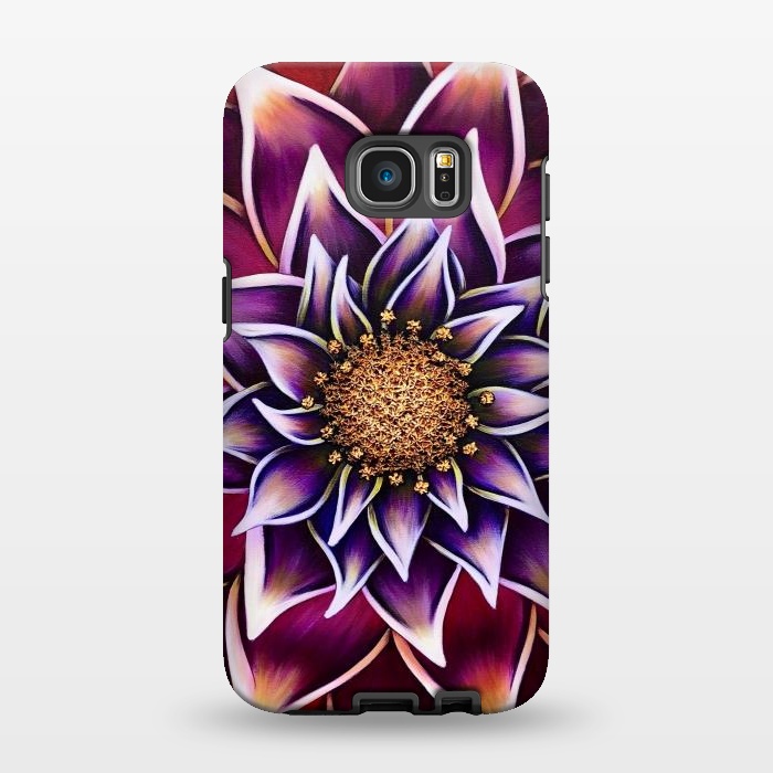 Galaxy S7 EDGE StrongFit Gilded Dahlia by Denise Cassidy Wood