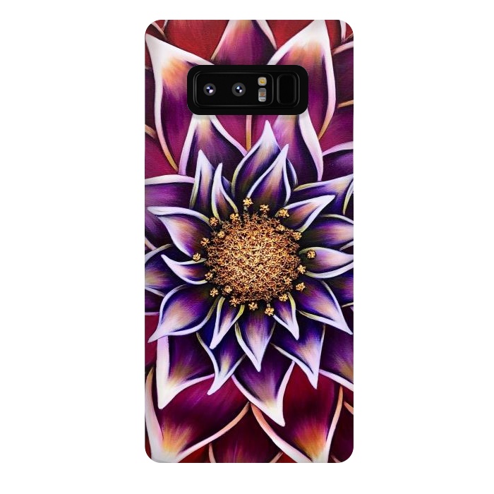 Galaxy Note 8 StrongFit Gilded Dahlia by Denise Cassidy Wood