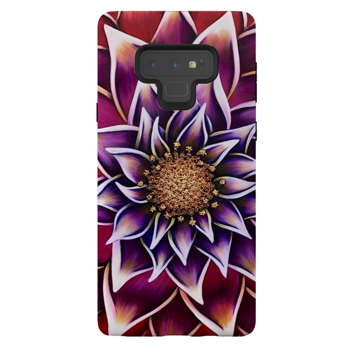 Galaxy Note 9 StrongFit Gilded Dahlia by Denise Cassidy Wood