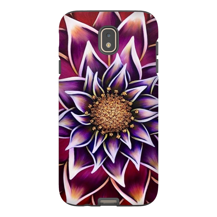 Galaxy J7 StrongFit Gilded Dahlia by Denise Cassidy Wood