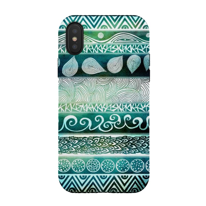 iPhone Xs / X StrongFit Dreamy Tribal III by Pom Graphic Design