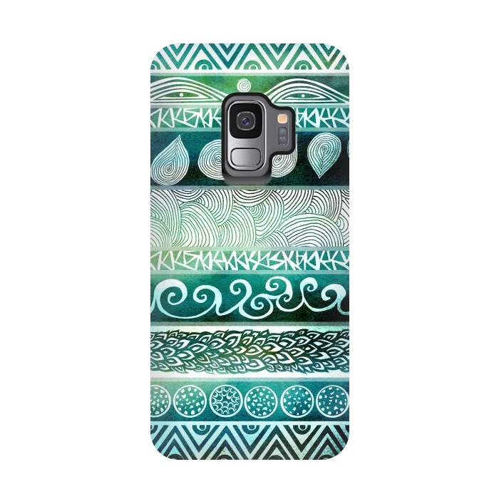 Galaxy S9 StrongFit Dreamy Tribal III by Pom Graphic Design