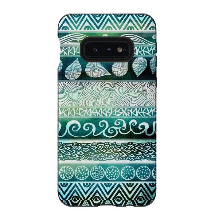 Galaxy S10e StrongFit Dreamy Tribal III by Pom Graphic Design