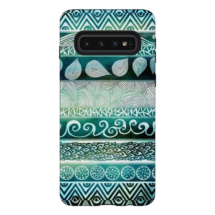 Galaxy S10 StrongFit Dreamy Tribal III by Pom Graphic Design