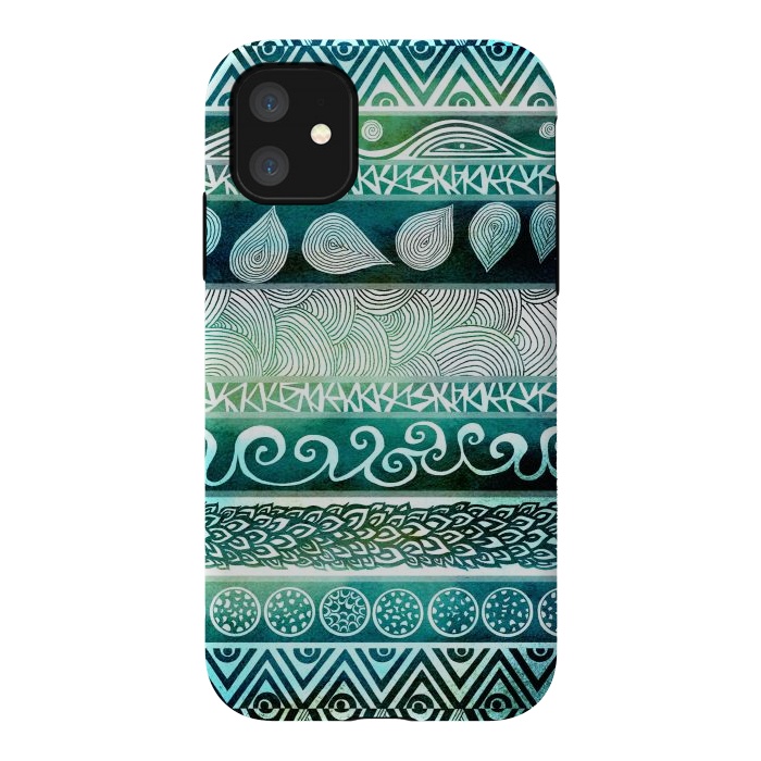 iPhone 11 StrongFit Dreamy Tribal III by Pom Graphic Design