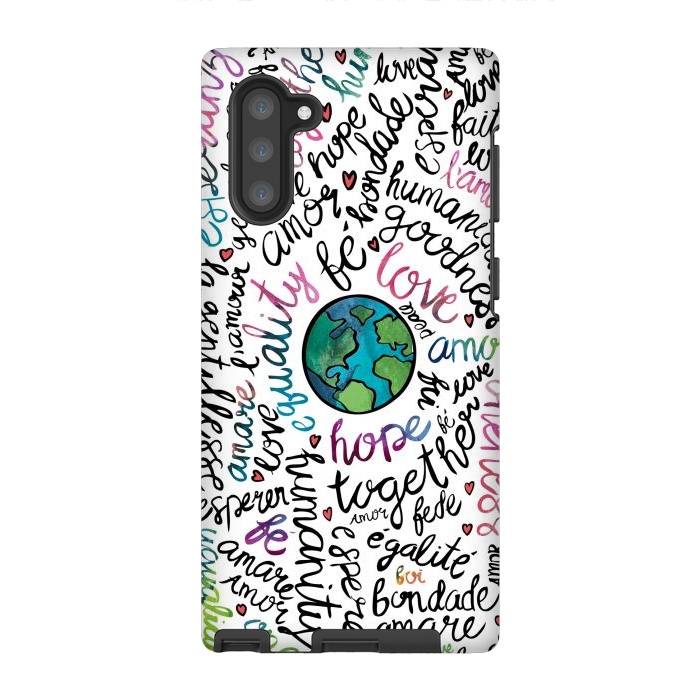 Galaxy Note 10 StrongFit Inspirational World II by Pom Graphic Design