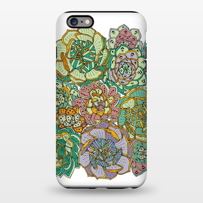 iPhone 6/6s plus StrongFit Colorful Succulents by Pom Graphic Design