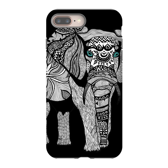 iPhone 7 plus StrongFit Elephant of Namibia B n W by Pom Graphic Design
