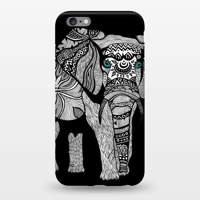 iPhone 6/6s plus StrongFit Elephant of Namibia B n W by Pom Graphic Design