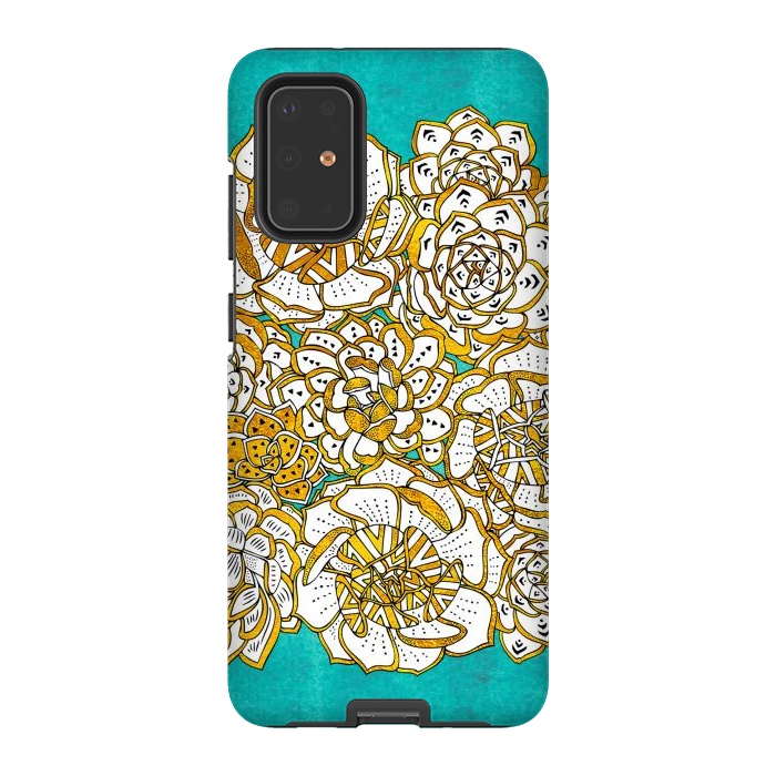 Galaxy S20 Plus StrongFit Succulents Sea by Pom Graphic Design