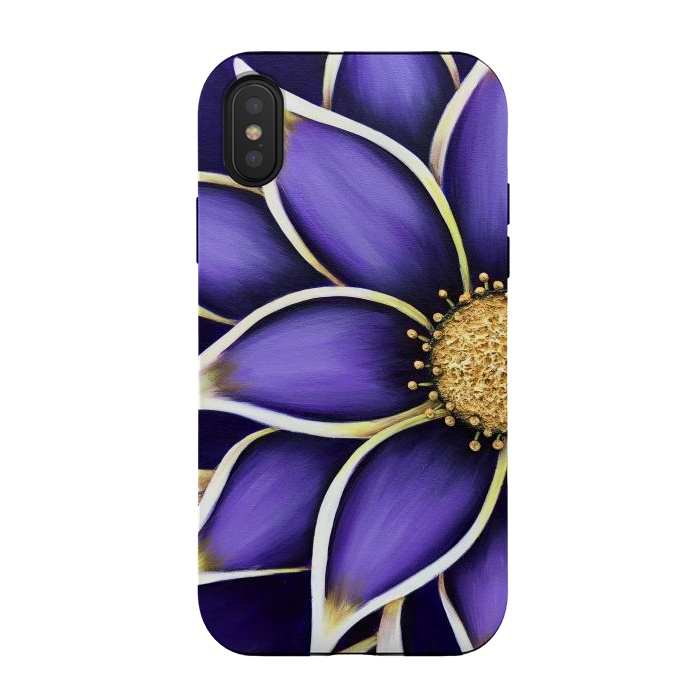 iPhone Xs / X StrongFit Purple Passion II by Denise Cassidy Wood