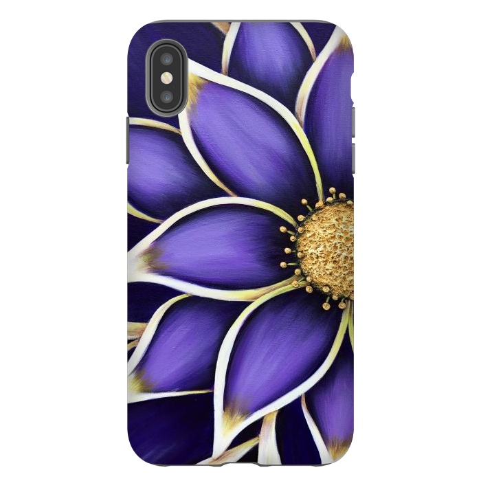 iPhone Xs Max StrongFit Purple Passion II by Denise Cassidy Wood