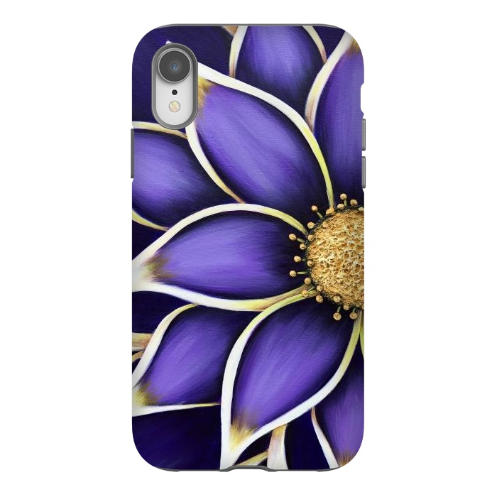 iPhone Xr StrongFit Purple Passion II by Denise Cassidy Wood