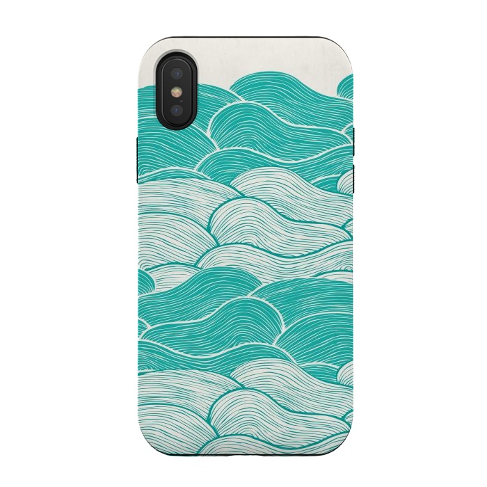 iPhone Xs / X StrongFit The Calm And Stormy Seas II by Pom Graphic Design