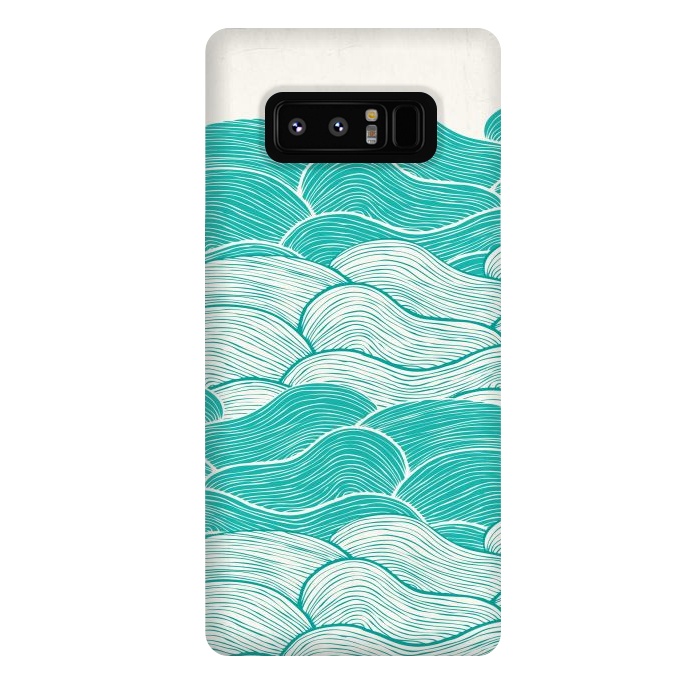 Galaxy Note 8 StrongFit The Calm And Stormy Seas II by Pom Graphic Design