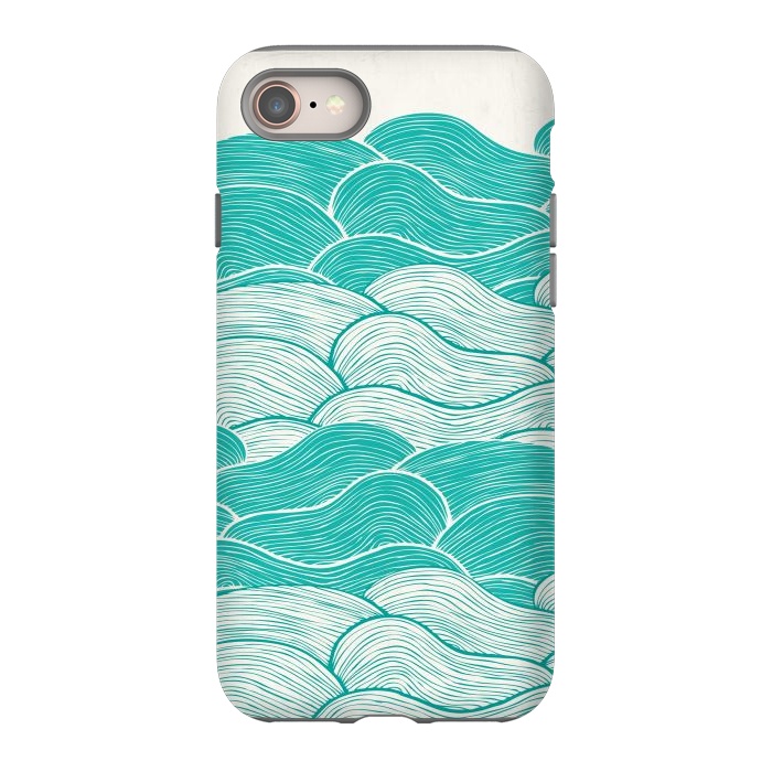 iPhone 8 StrongFit The Calm And Stormy Seas II by Pom Graphic Design