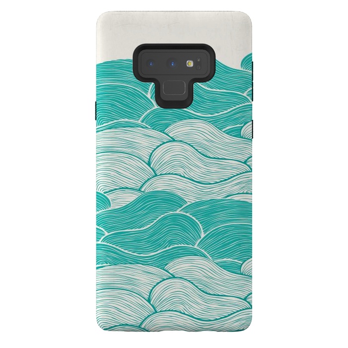 Galaxy Note 9 StrongFit The Calm And Stormy Seas II by Pom Graphic Design