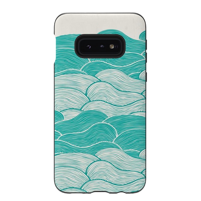 Galaxy S10e StrongFit The Calm And Stormy Seas II by Pom Graphic Design