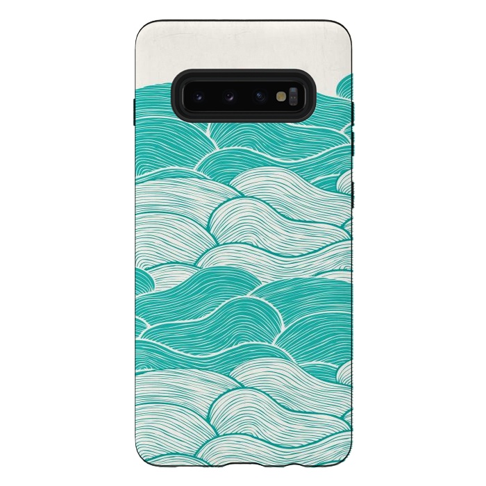 Galaxy S10 plus StrongFit The Calm And Stormy Seas II by Pom Graphic Design