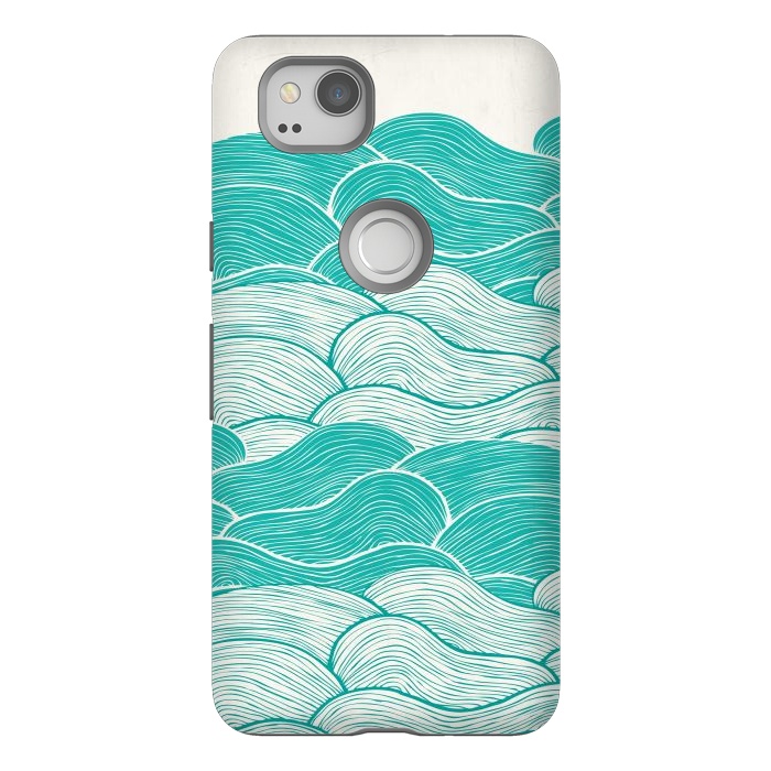 Pixel 2 StrongFit The Calm And Stormy Seas II by Pom Graphic Design