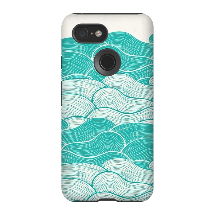 Pixel 3 StrongFit The Calm And Stormy Seas II by Pom Graphic Design