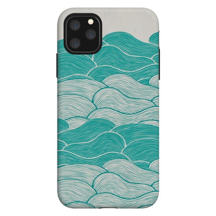 iPhone 11 Pro Max StrongFit The Calm And Stormy Seas II by Pom Graphic Design