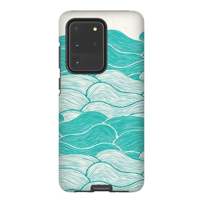 Galaxy S20 Ultra StrongFit The Calm And Stormy Seas II by Pom Graphic Design