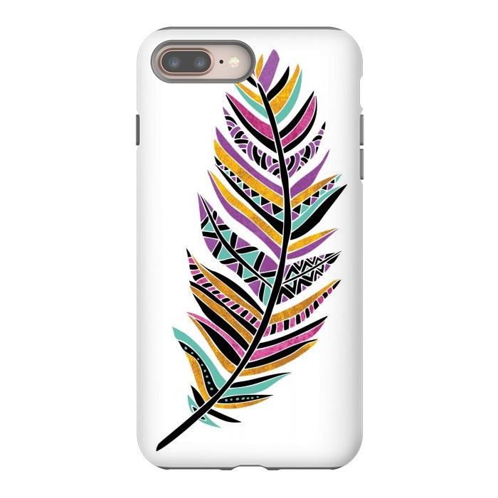 iPhone 7 plus StrongFit Dreamy Feathers by Pom Graphic Design