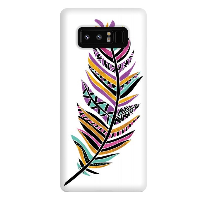Galaxy Note 8 StrongFit Dreamy Feathers by Pom Graphic Design