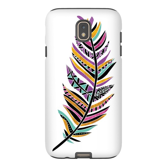 Galaxy J7 StrongFit Dreamy Feathers by Pom Graphic Design