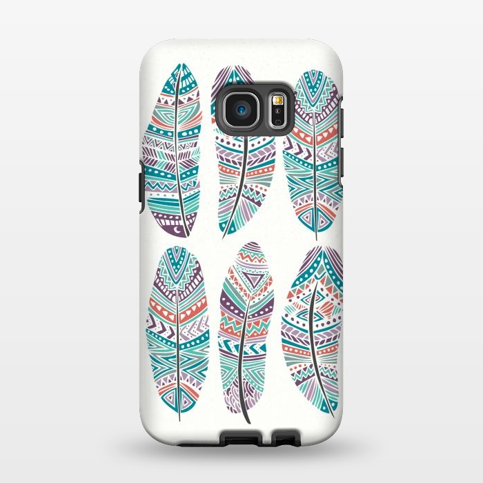 Galaxy S7 EDGE StrongFit Feathers Feathers by Pom Graphic Design