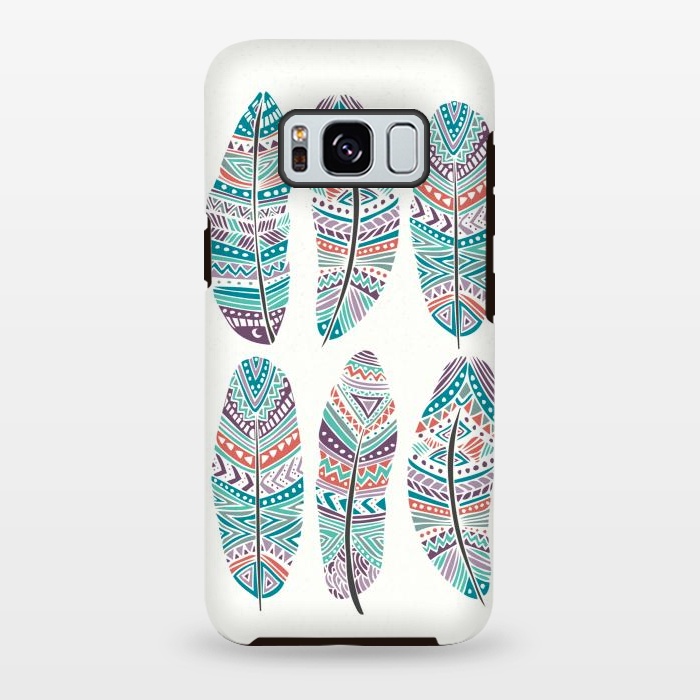 Galaxy S8 plus StrongFit Feathers Feathers by Pom Graphic Design