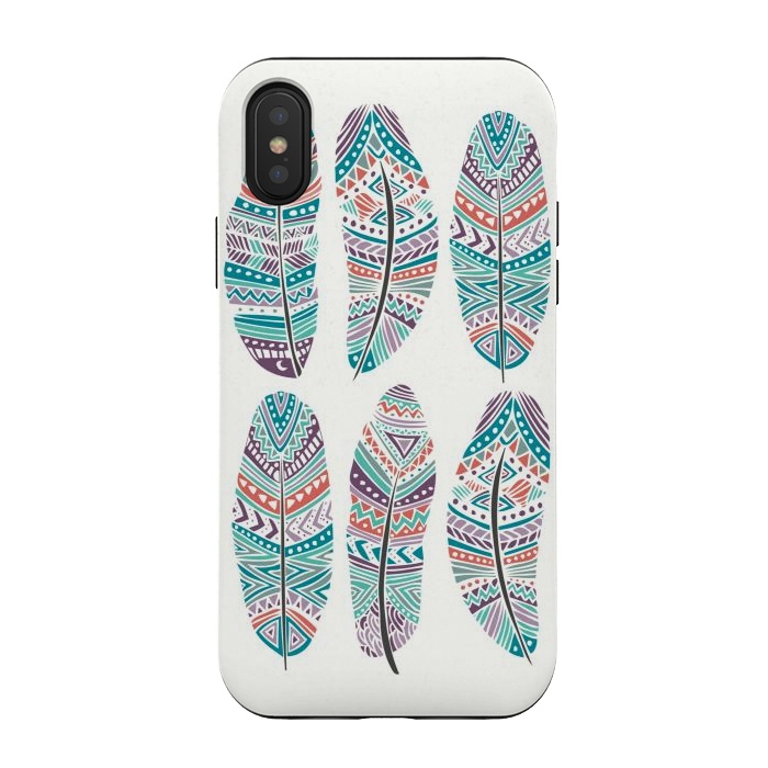 iPhone Xs / X StrongFit Feathers Feathers by Pom Graphic Design