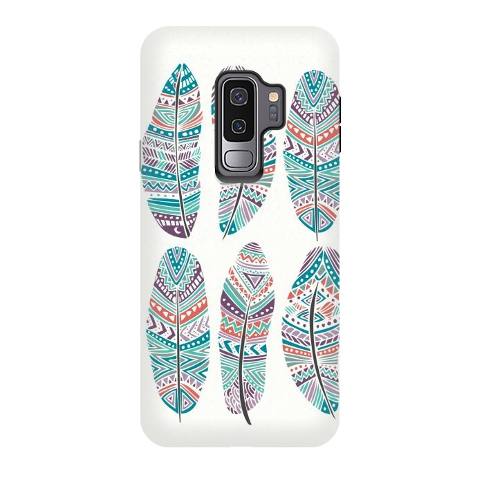 Galaxy S9 plus StrongFit Feathers Feathers by Pom Graphic Design