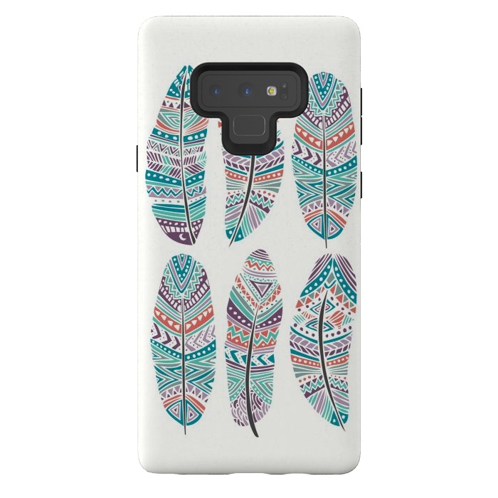Galaxy Note 9 StrongFit Feathers Feathers by Pom Graphic Design