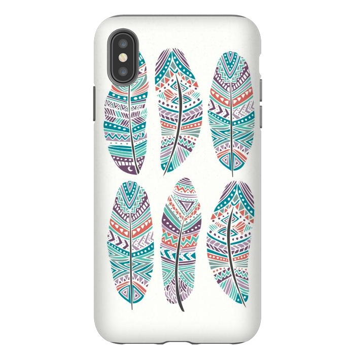 iPhone Xs Max StrongFit Feathers Feathers by Pom Graphic Design