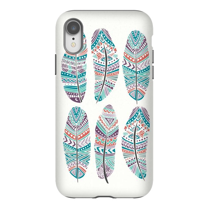 iPhone Xr StrongFit Feathers Feathers by Pom Graphic Design