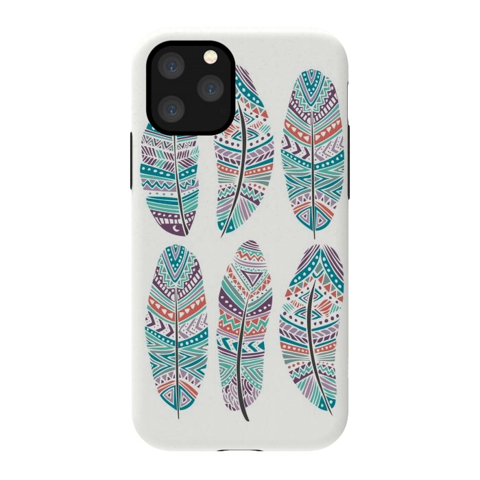 iPhone 11 Pro StrongFit Feathers Feathers by Pom Graphic Design