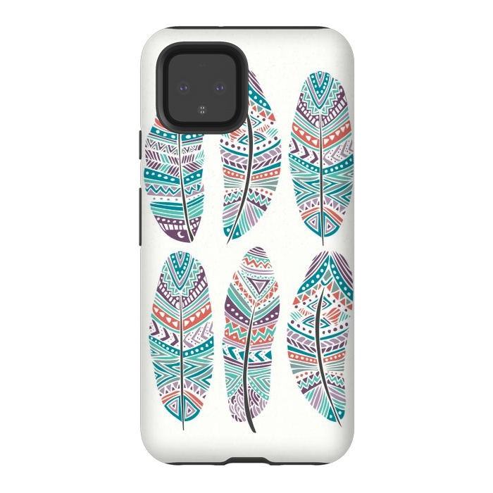 Pixel 4 StrongFit Feathers Feathers by Pom Graphic Design