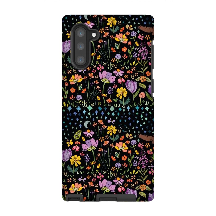 Galaxy Note 10 StrongFit Whimsical Night Forest by Pom Graphic Design
