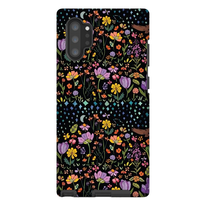 Galaxy Note 10 plus StrongFit Whimsical Night Forest by Pom Graphic Design