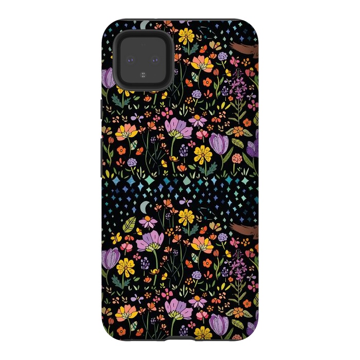 Pixel 4XL StrongFit Whimsical Night Forest by Pom Graphic Design