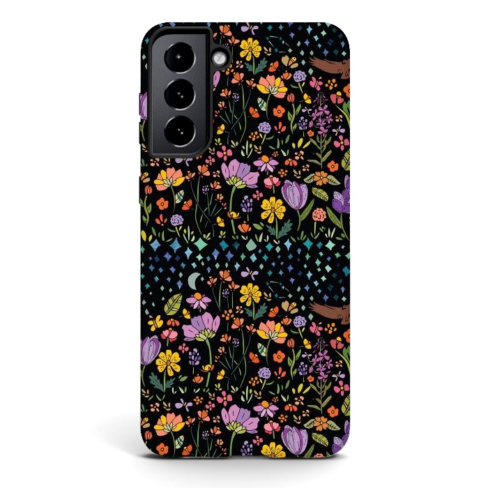 Galaxy S21 StrongFit Whimsical Night Forest by Pom Graphic Design