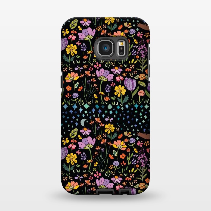 Galaxy S7 EDGE StrongFit Whimsical Night Forest by Pom Graphic Design