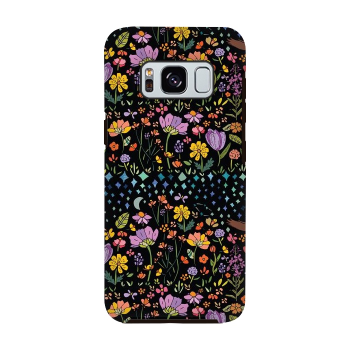 Galaxy S8 StrongFit Whimsical Night Forest by Pom Graphic Design