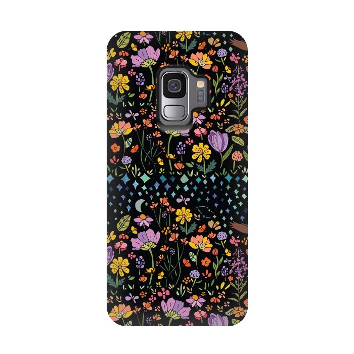 Galaxy S9 StrongFit Whimsical Night Forest by Pom Graphic Design