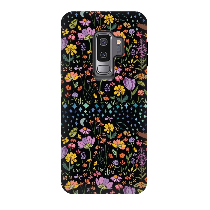 Galaxy S9 plus StrongFit Whimsical Night Forest by Pom Graphic Design