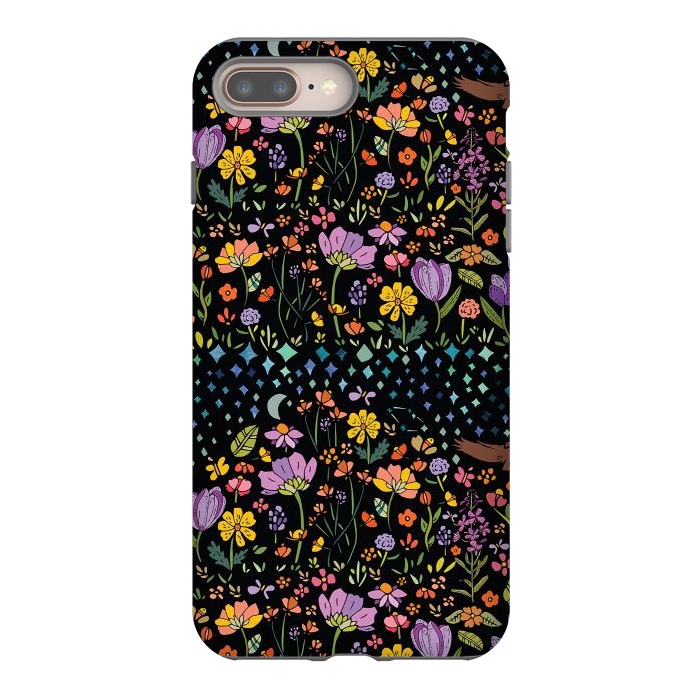 iPhone 8 plus StrongFit Whimsical Night Forest by Pom Graphic Design