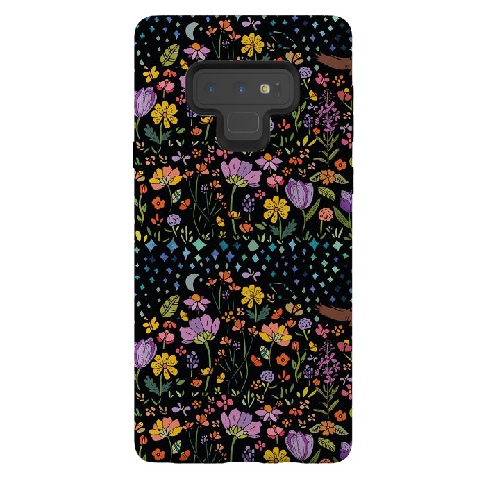 Galaxy Note 9 StrongFit Whimsical Night Forest by Pom Graphic Design