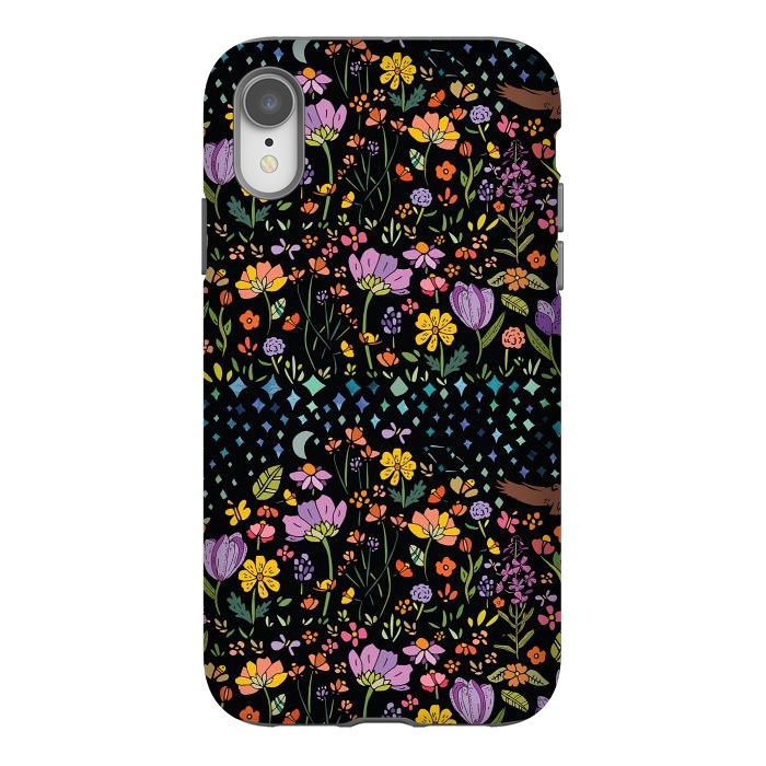 iPhone Xr StrongFit Whimsical Night Forest by Pom Graphic Design